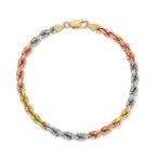 5.0MM Rope Bracelet (Tri Color) - Saints Gold Co.