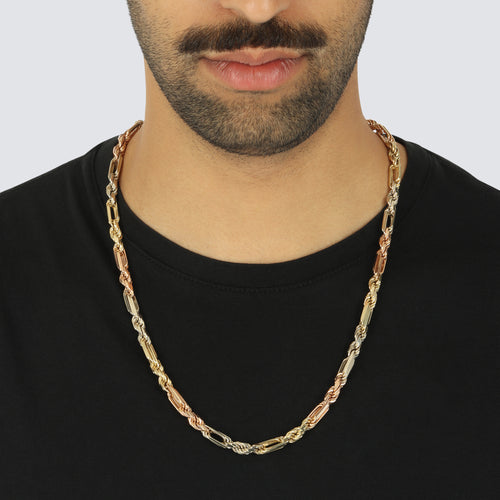 6.5MM Milano Chain Tri Color