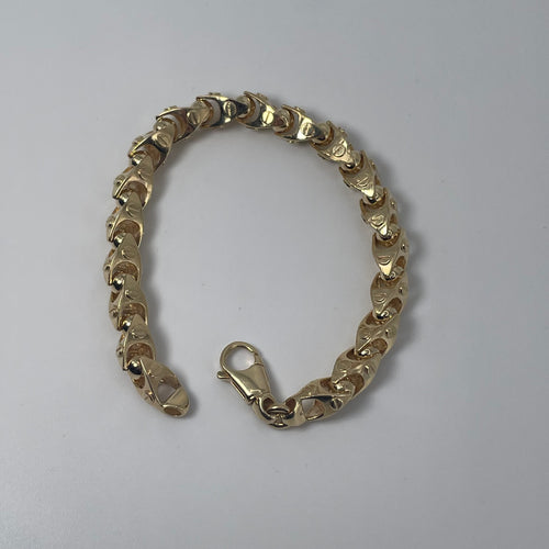 9mm Armor Bracelet 9” 58.3g 14K