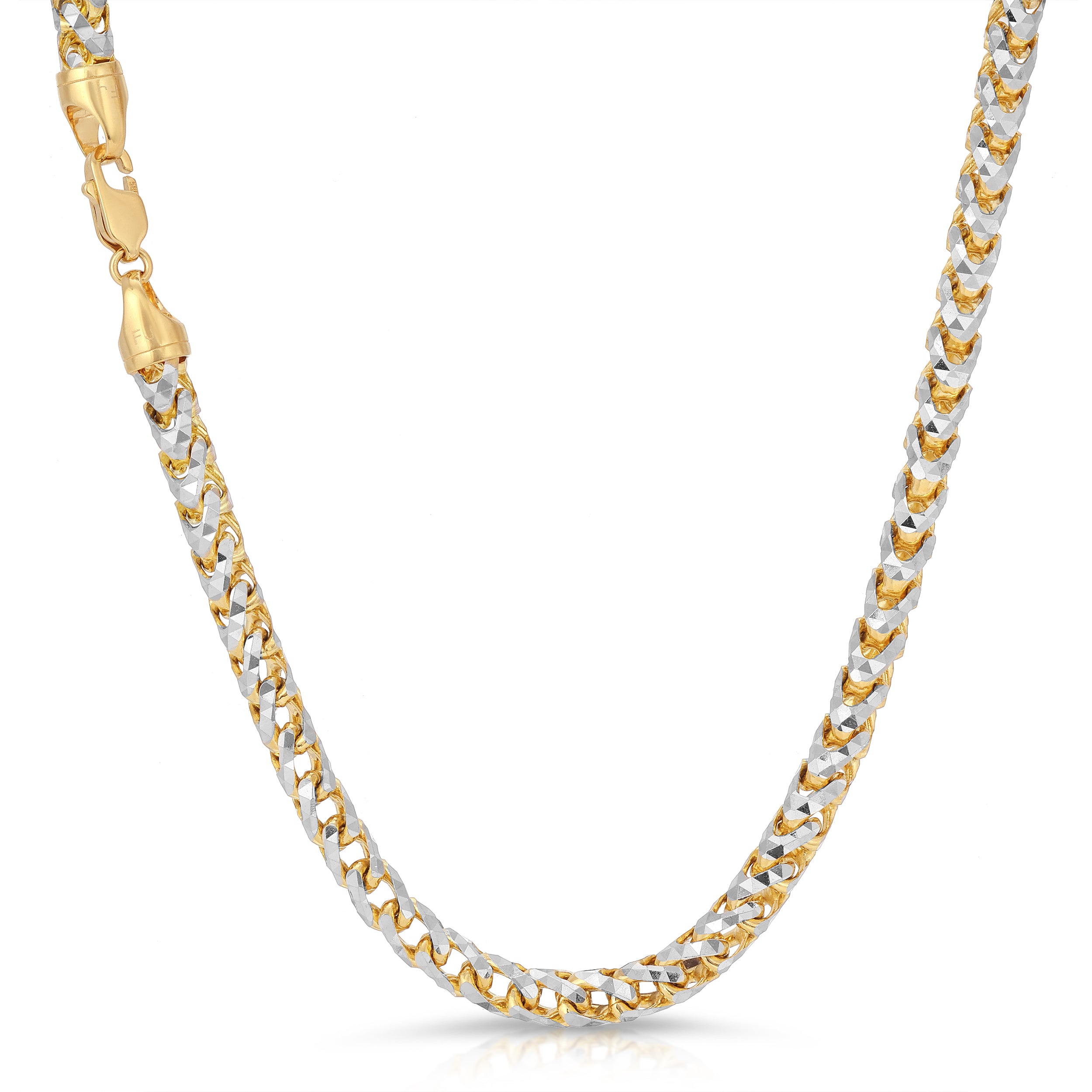 6.0MM Saint Franco Chain Two-Tone (Prism Cut) – Saints Gold