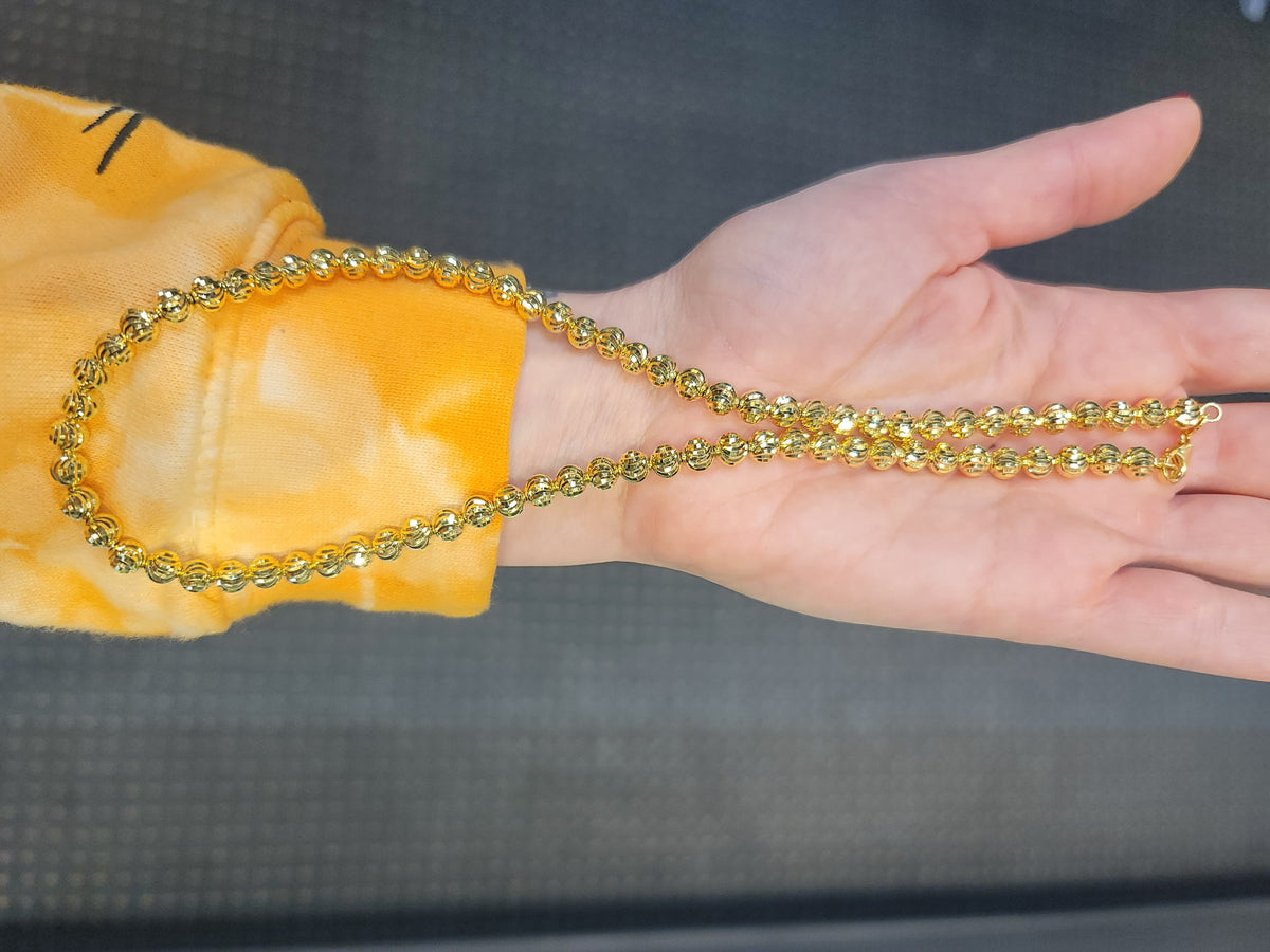 6.0MM Moonbead Chain - Saints Gold Co.