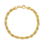 7.0MM Rope Bracelet (Diamond Cut) - Saints Gold Co.