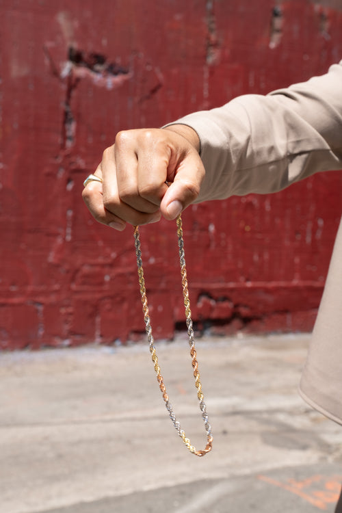 6.0MM Rope Chain (Tri-Color) - Saints Gold Co.