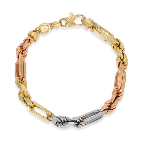 7.5MM Milano Bracelet Tri Color