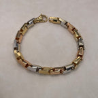 Tri Color Fort Link 10.5” 88g 14K Gold (Final Sale)