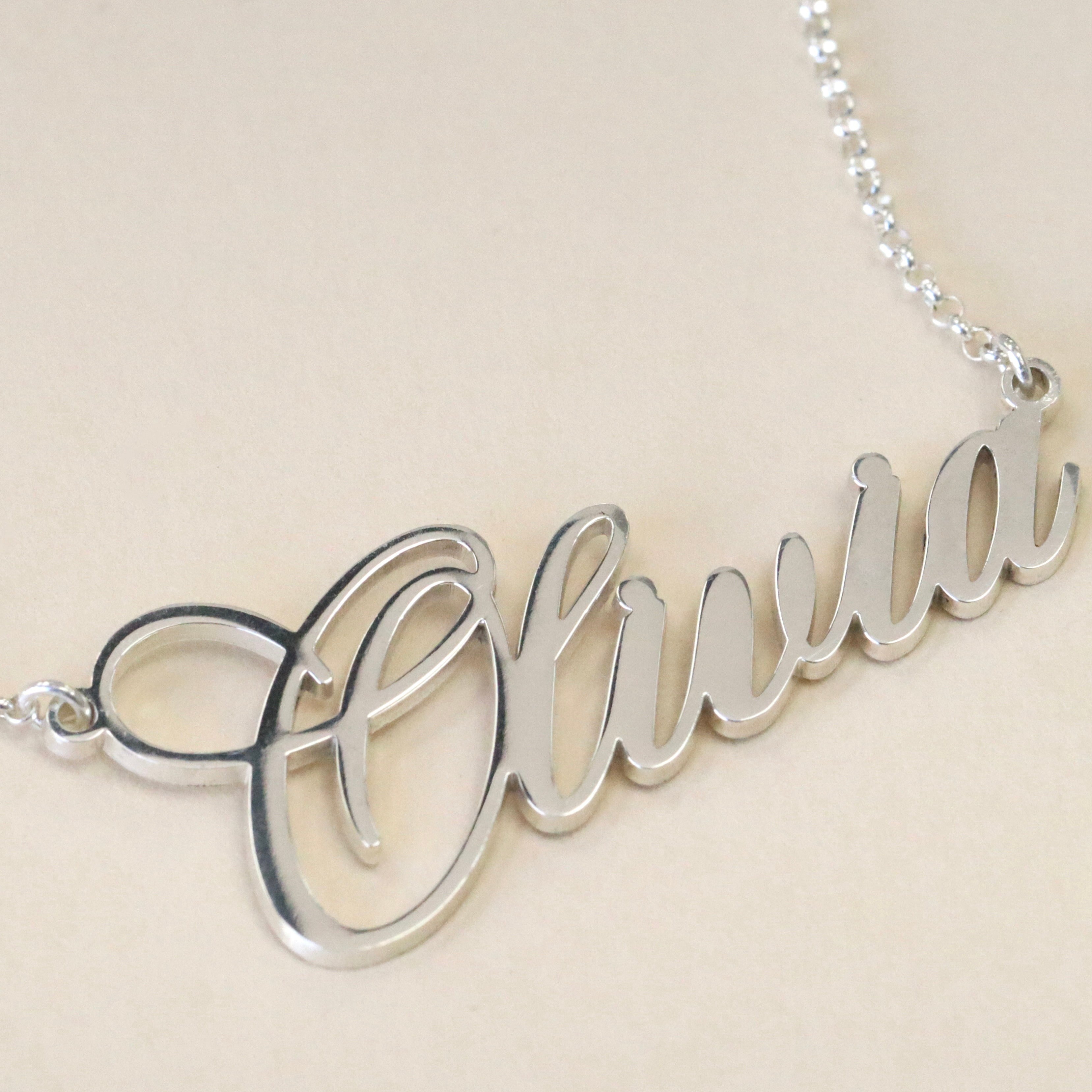 Custom Solid Gold Nameplate Necklace - Saints Gold Co.