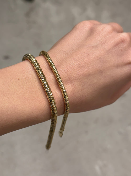 Crystal Cut Snake Bracelet