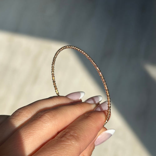 Rose gold mooncut bracelet 14k 6.5"