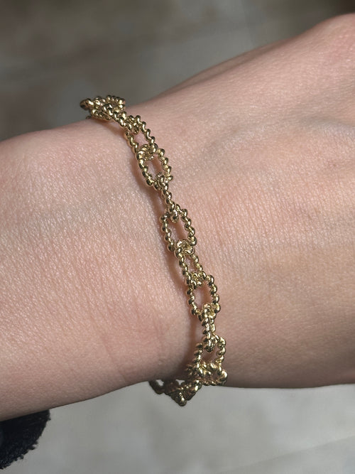 6.3MM Spiral Link Bracelet Solid 14K Gold