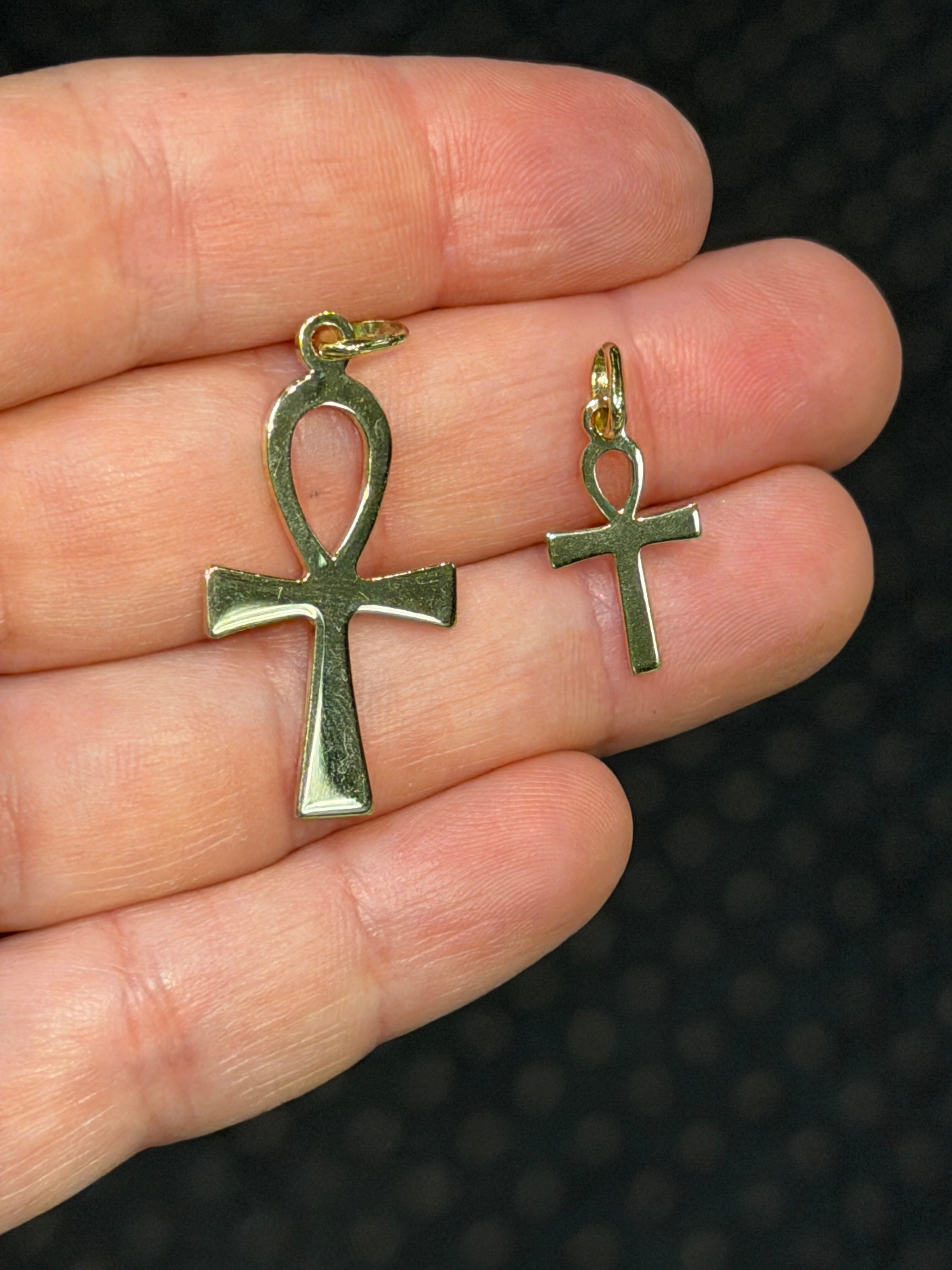 Ankh 14K Solid Gold Pendant
