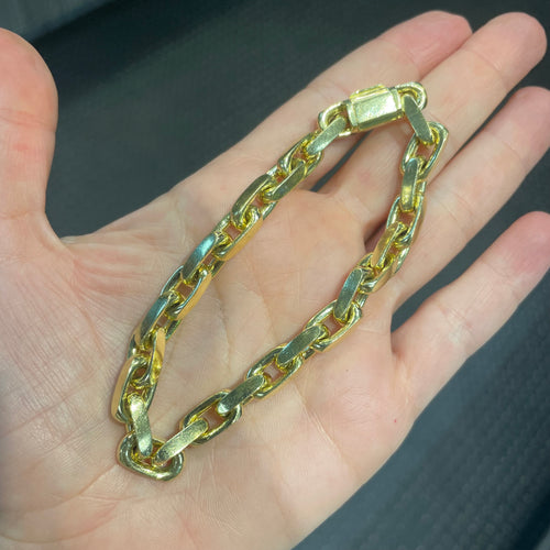 7MM Rectangular Link 18K