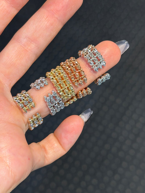 3-Row Moonbead Ring