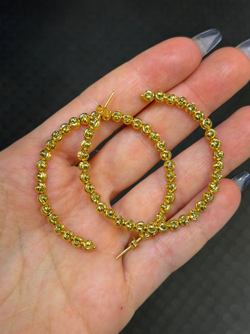 4.0MM Moonbead Hoops