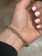 6.3MM Spiral Link Bracelet Solid 14K Gold