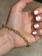 5.8MM Coil Rolo Oval Link Chain 14K Solid Gold