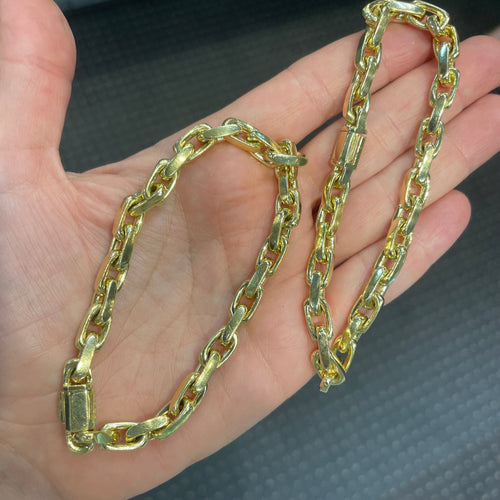 6MM Rectangular Link Bracelet 18K
