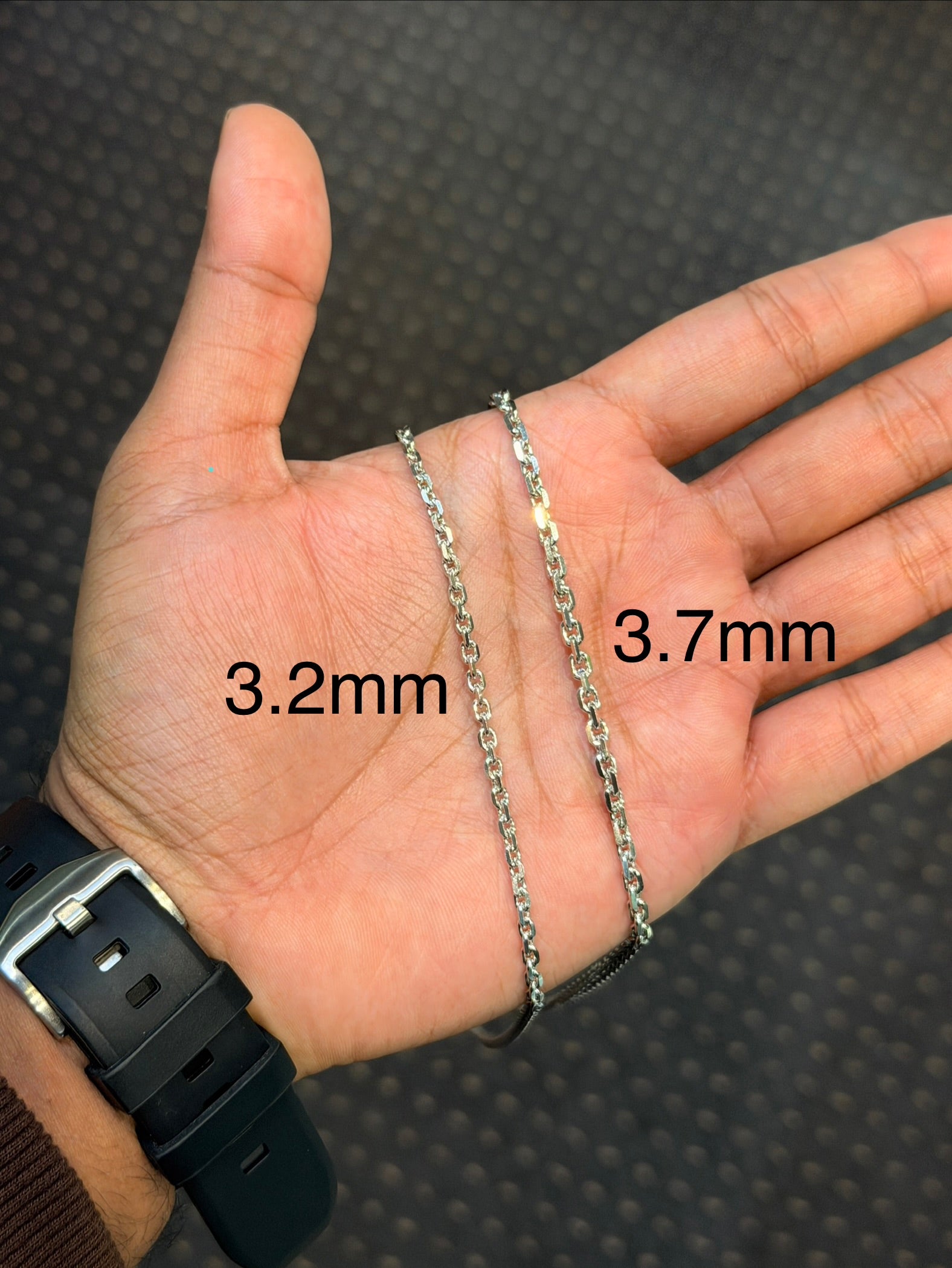 3.7MM Knife-Edge Powerlink Bracelet (Platinum)