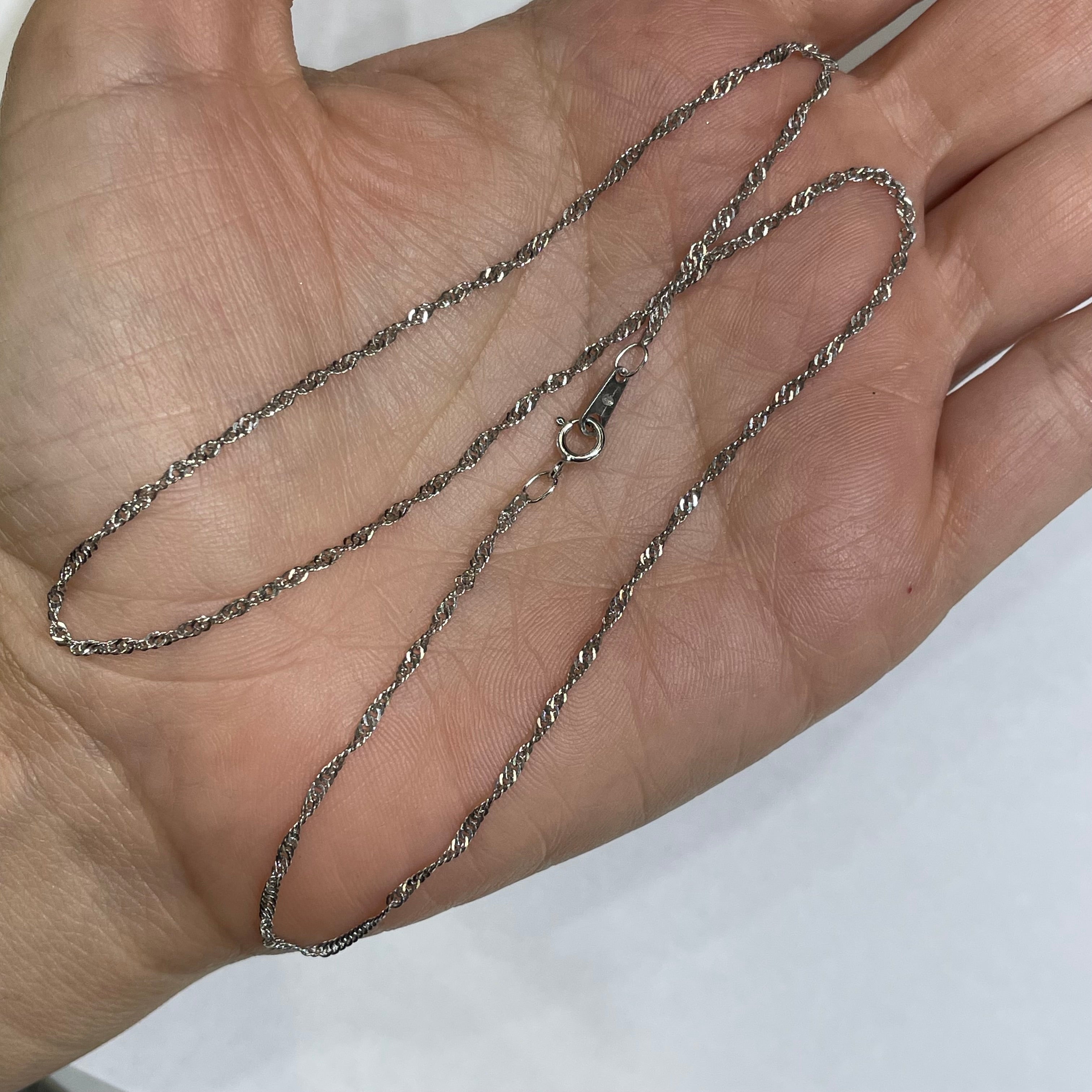 2.0MM Singapore Chain (Platinum) - Saints Gold Co.