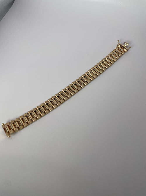 14MM Watch Band Bracelet 7.5” (45.4g) 14K