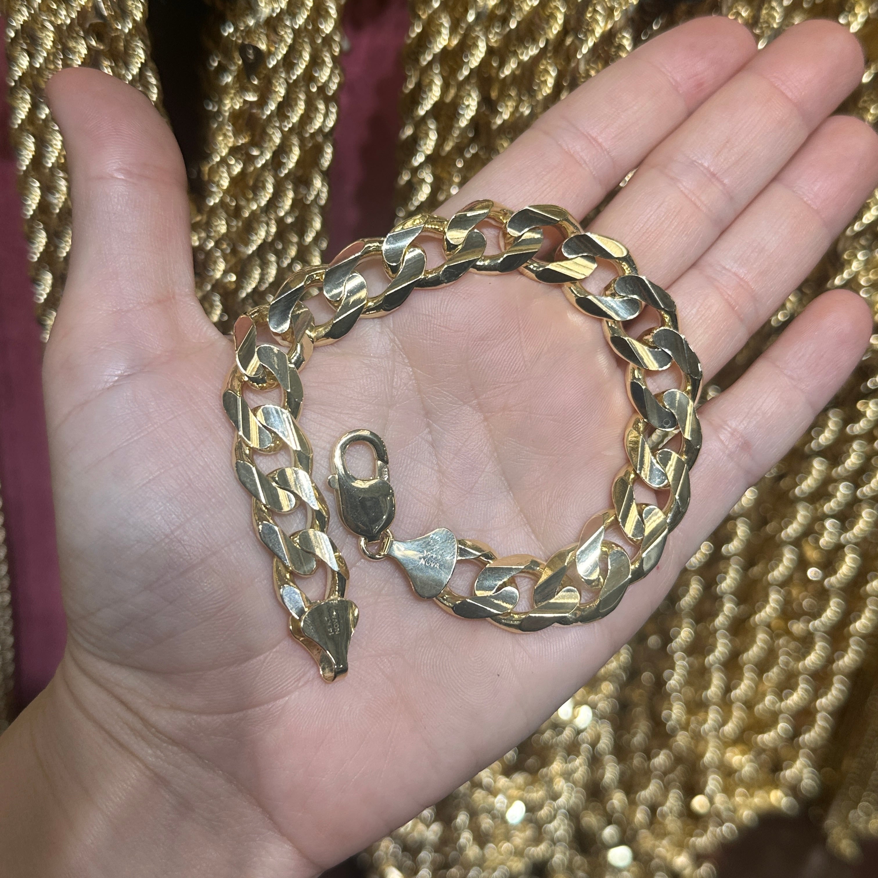 12.4MM Concave Curb Bracelet