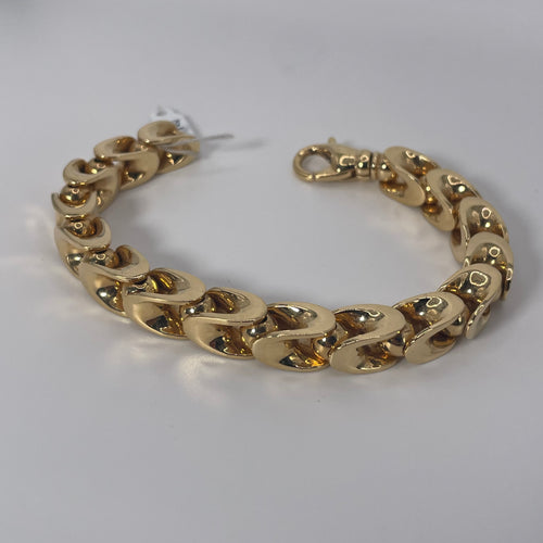 10MM Houndstooth Bracelet 18K 150.3g 9.5”