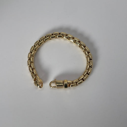 7.8MM Rounded Box Bracelet (71.2g) 14K