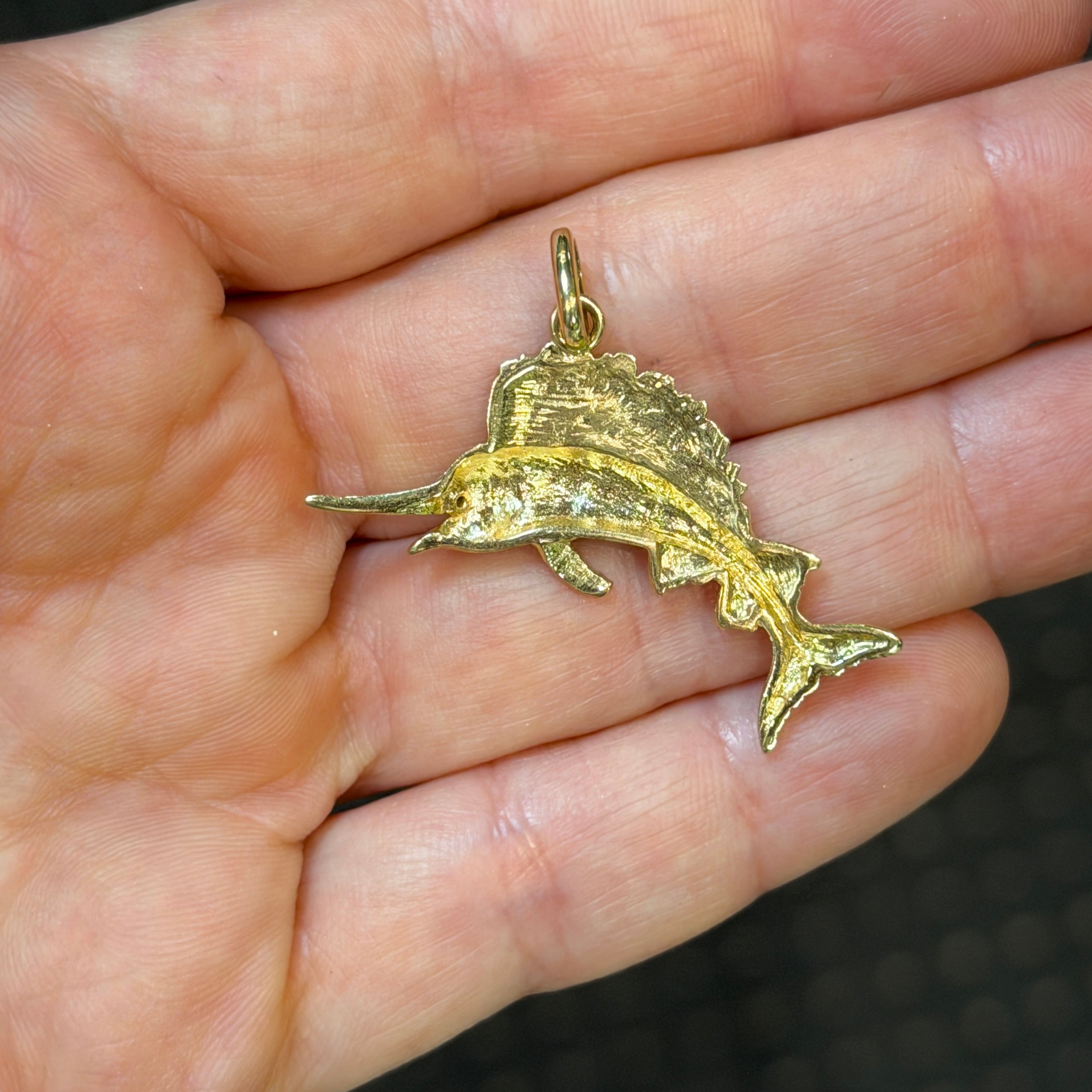 Marlin 14K Pendant