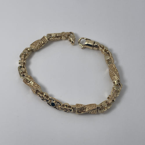 5.7MM Greek Key Link 8” 29.9g 14K