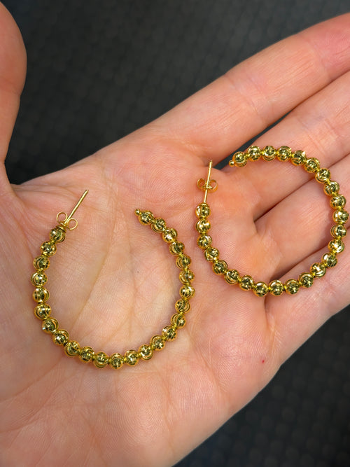 4.0MM Moonbead Hoops