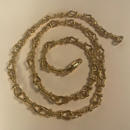 7.5MM Horse Shoe Chain 18K 26" 91g (final sale)