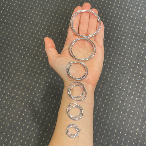 High Polished Tube Hoops 18K Italy (Final Sale)