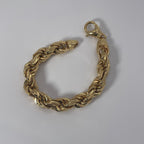 12MM Handmade Rope Bracelet 18K 137.3g 8.5”