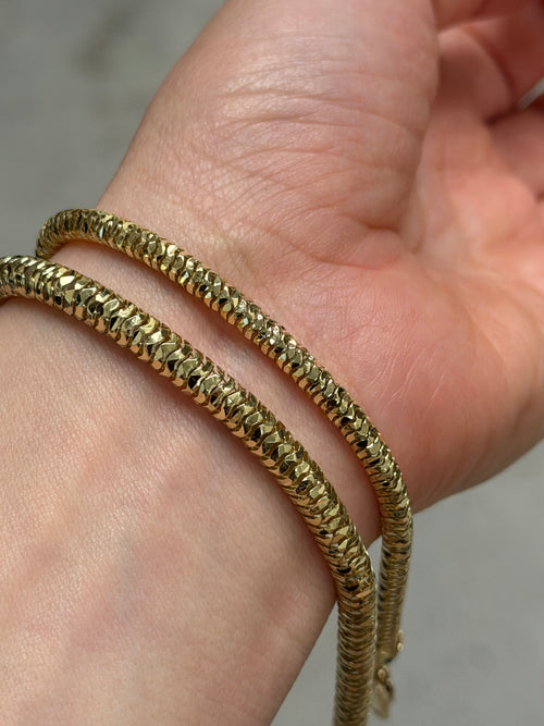 Crystal Cut Snake Bracelet