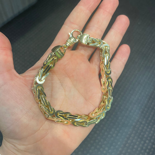 7.5MM Byzantine Bracelet 14K