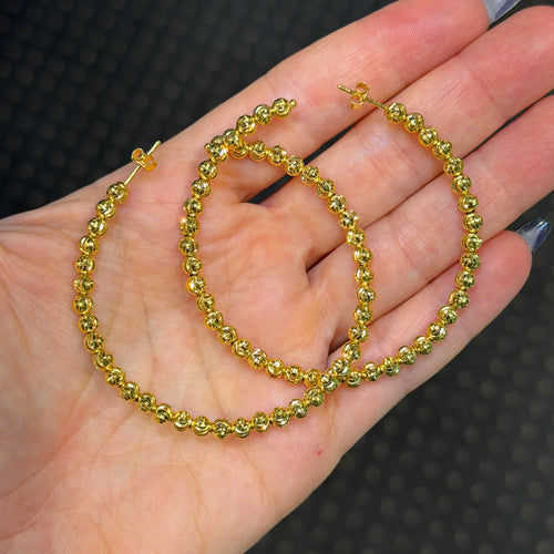 4.0MM Moonbead Hoops