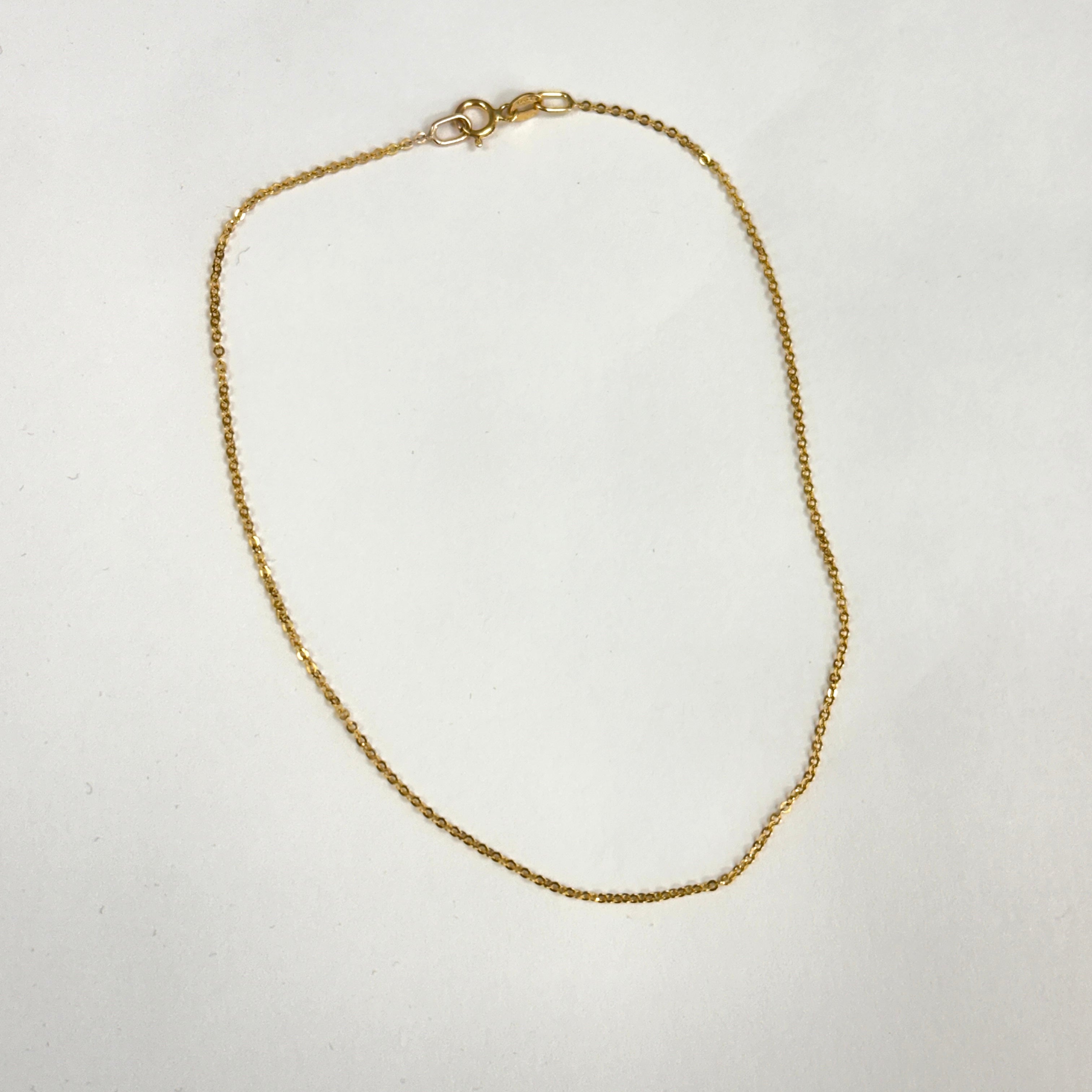 1.1MM Rolo Anklet (Diamond Cut)