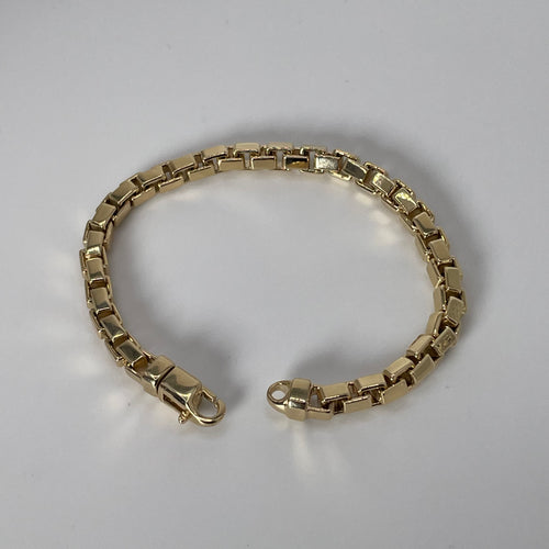 6.0MM Box Bracelet 8.5” (50.4g) 14K