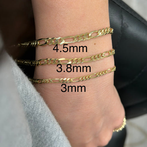 3.0MM Figaro Bracelet