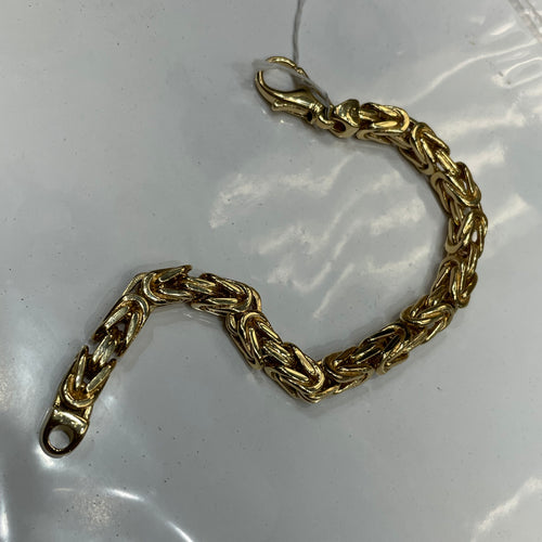 7.4MM Byzantine Bracelet (75.1g) 8.5" 18K