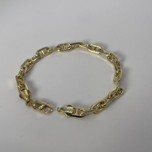 7.0MM Anchor Bracelet 9" (27.6g) 14K