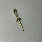 14K gold sword pendant