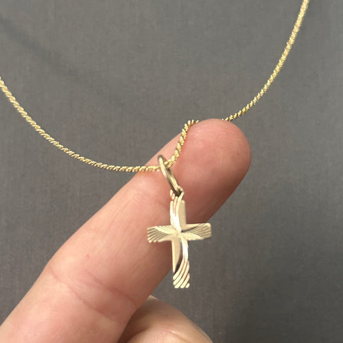 Rope Chain and Cross Pendant