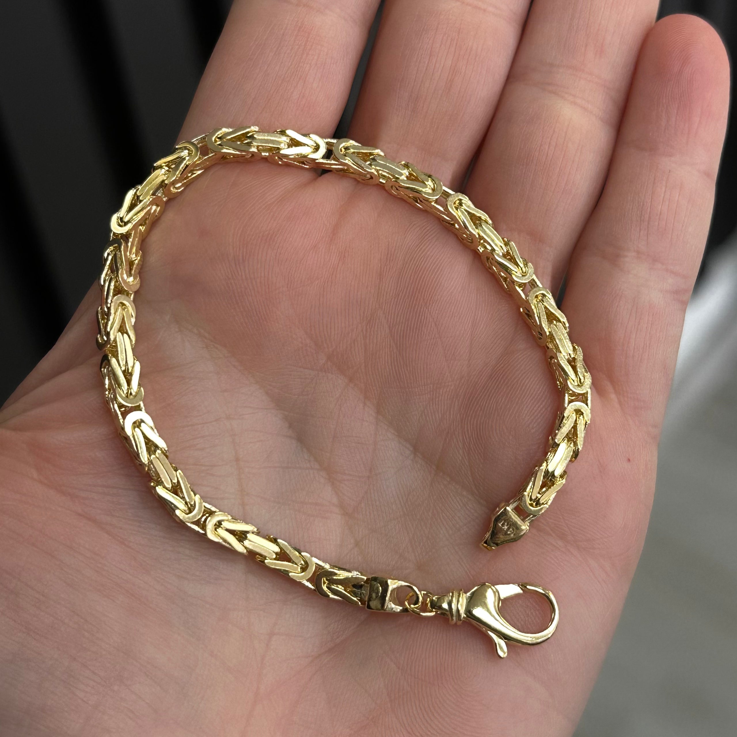 3.5MM Byzantine Bracelet - Saints Gold Co.