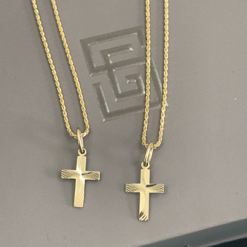 Rope Chain and Cross Pendant