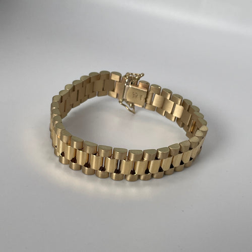 12MM Watch Band Bracelet 7” (40.5g) 14K