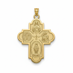 Italian Catholic Cross 14K