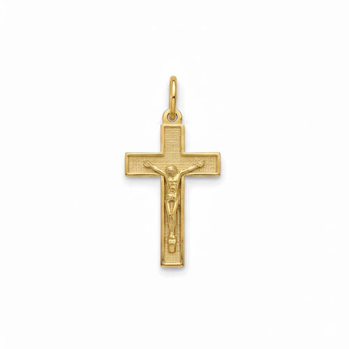 Textured Crucifix 14K