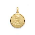 Round Mary classic pendant 14K