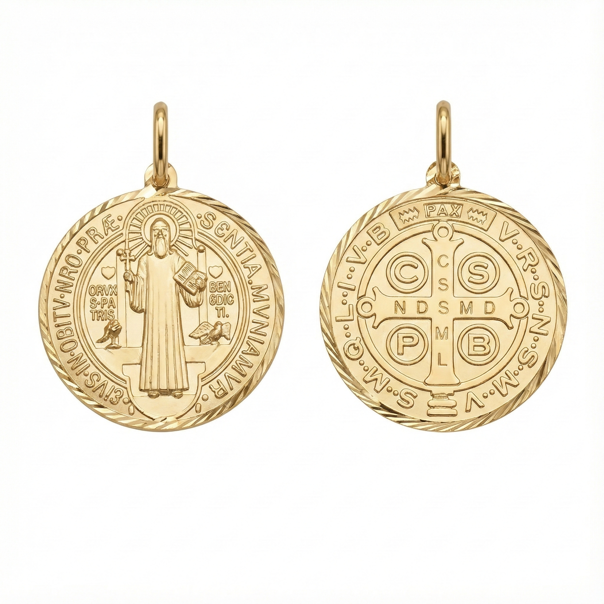 Saint Benedict Pendant 14K