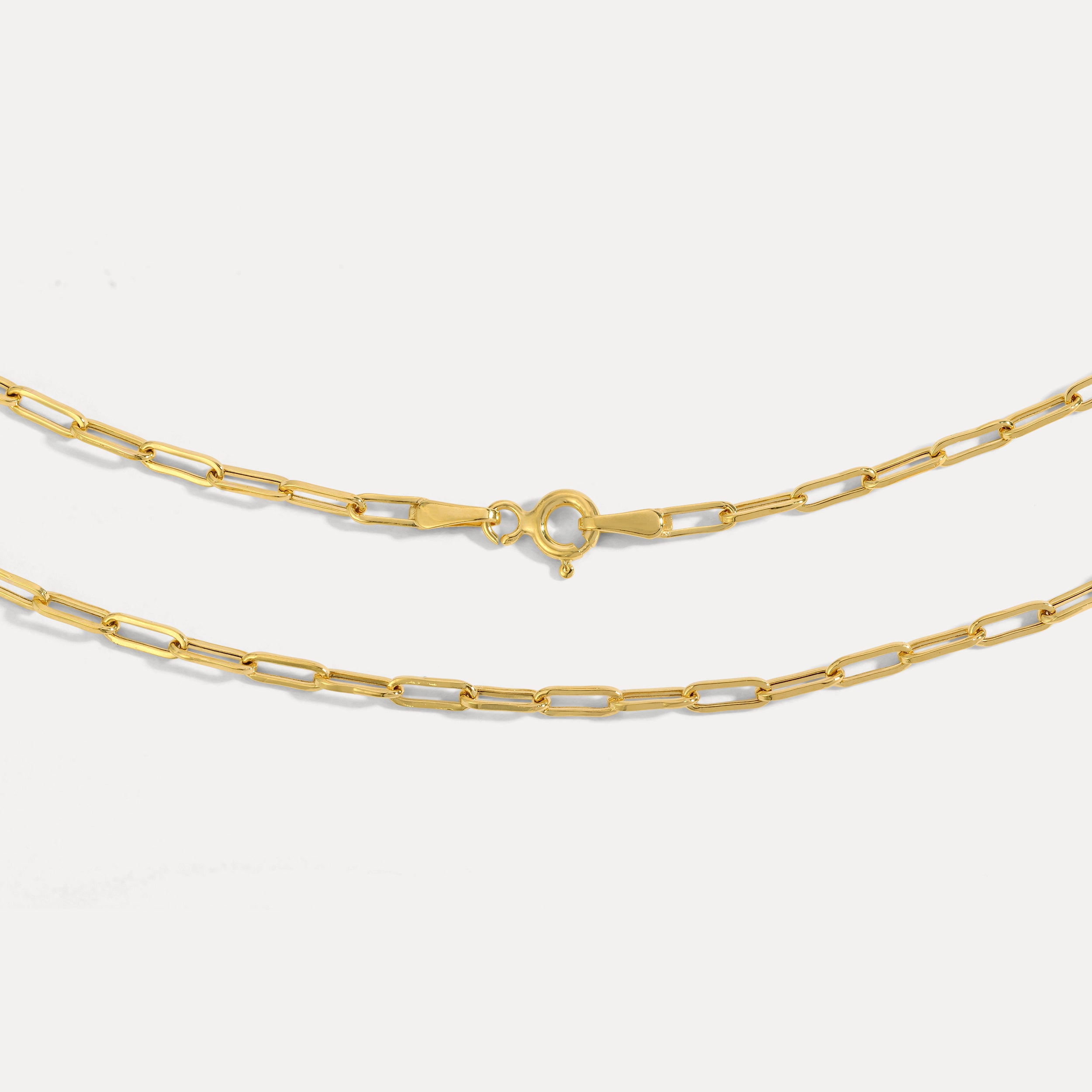 2.0MM Paperclip Chain (Hollow Gold)